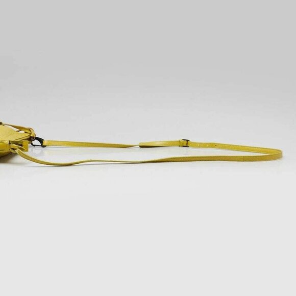 Balenciaga Jaune Poussin Lambskin Leather Flat Crossbody Bag - Picture 6 of 12